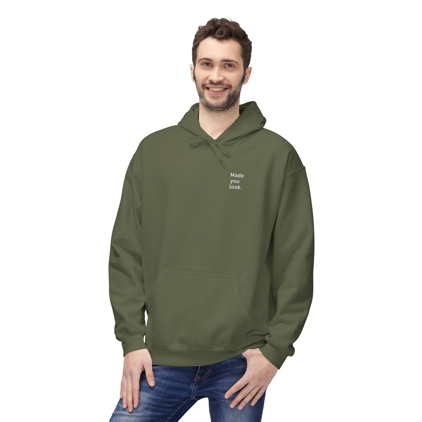 Made you look. Hoodie Unisex, 7 Farben